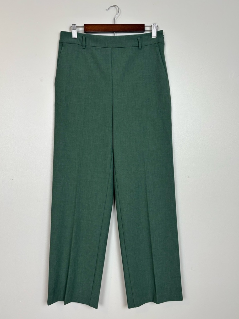 Ann Taylor Pants Womens 4 Side Zip Straight Leg in Bi-Stretch in Green